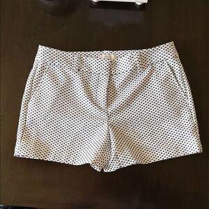 LOFT Black and White Patterned Shorts